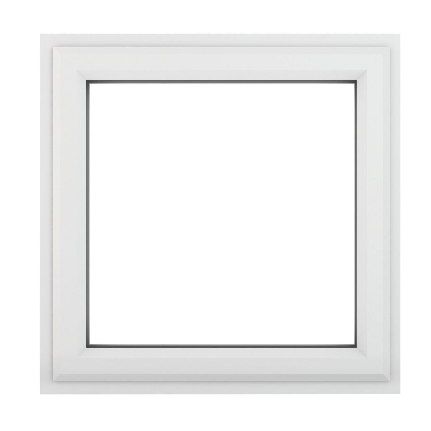 Crystal Top Opening Clear Double-Glazed Casement White uPVC Window 610mm x 610mm (442JP)