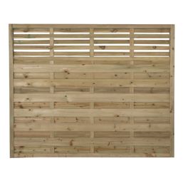 Forest Kyoto  Slatted Top Fence Panels Natural Timber 6' x 5' Pack of 5