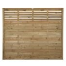 Forest Kyoto  Slatted Top Fence Panels Natural Timber 6' x 5' Pack of 5