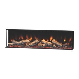 Be Modern Pryzm Arteon 1500-3SL Black Remote Control Wall-Mounted Electric Inset Fire 1245mm x 380mm
