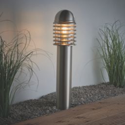 LAP Shutter 650mm Outdoor Post Light Brushed Stainless Steel