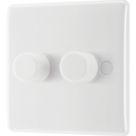 British General 800 Series 2-Gang 2-Way LED Dimmer Switch  White