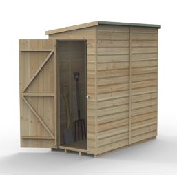 Forest Beckwood 3' x 6' (Nominal) Pent Shiplap Timber Shed with Base