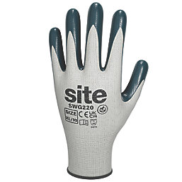 Site  Gloves White/Blue X Large