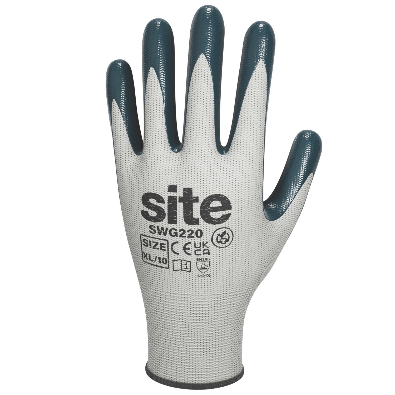 Site Gloves White/Blue X Large (442RR)