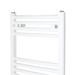 Flomasta  Curved Towel Radiator 800mm x 500mm White 1293BTU