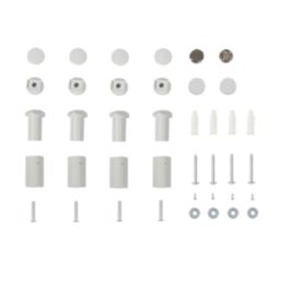 Flomasta 800mm x 500mm 1293BTU White Curved  Towel Radiator