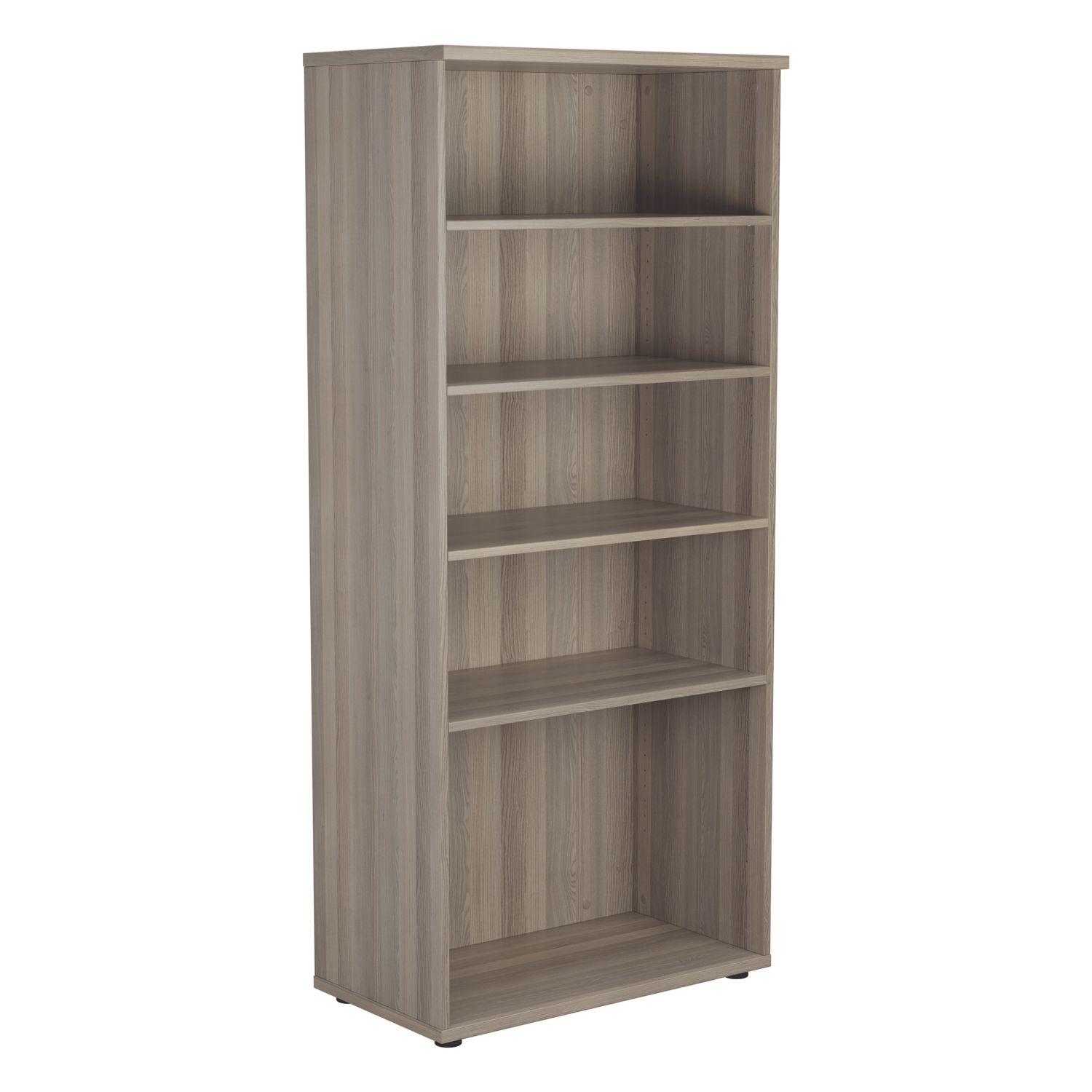 TC Group 4-Shelf Bookcase Grey Oak 800mm x 1800mm (442TT)