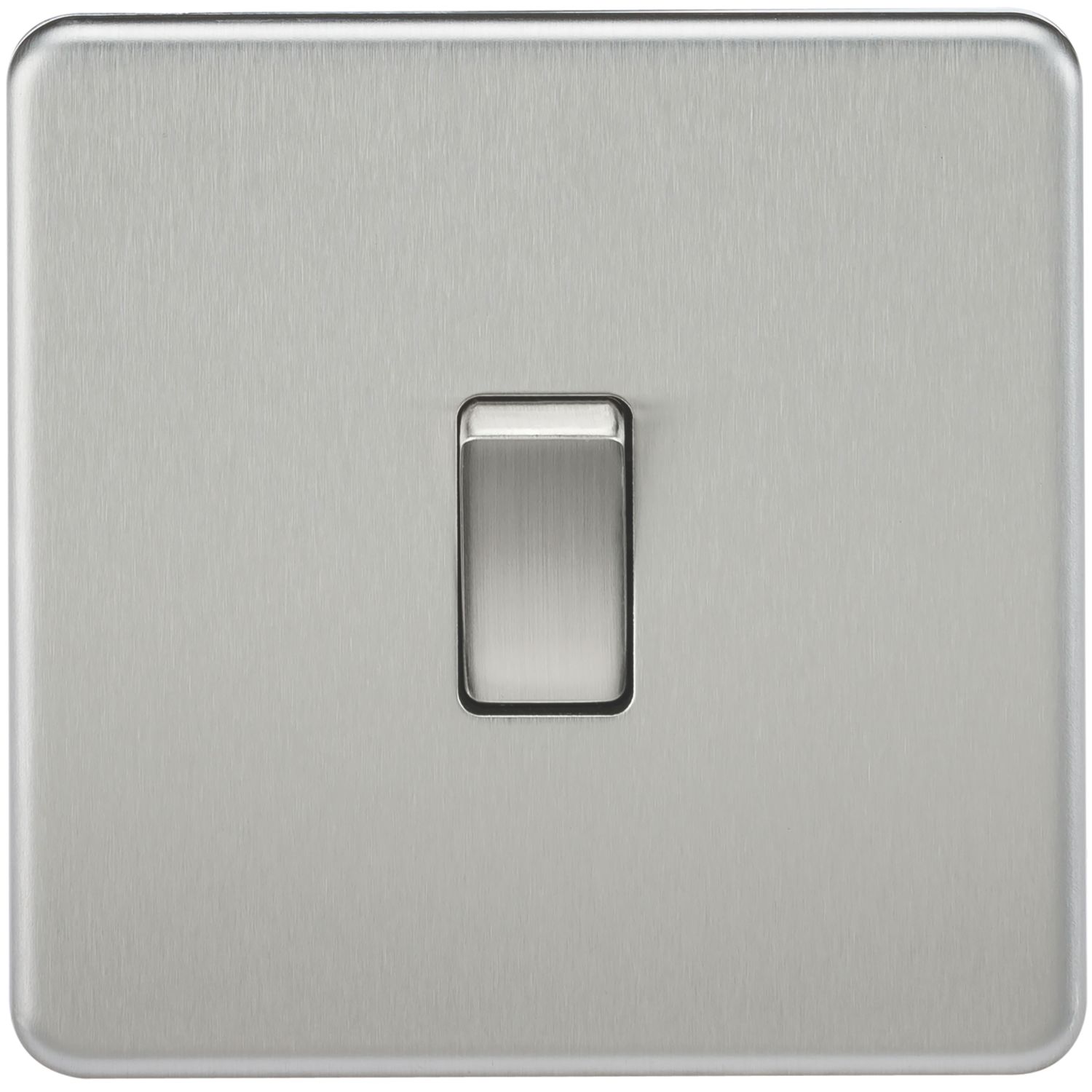 Knightsbridge 10AX 1-Gang Intermediate Switch Brushed Chrome (442TY)