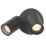 Zink Leto Outdoor Wall Light Fitting Black