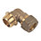 Flomasta  Brass Compression Adapting 90° Male Elbow 15mm x 1/2"