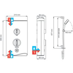Mira Sport White / Chrome 10.8kW  Electric Shower