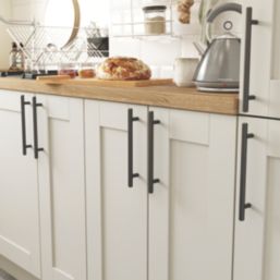 Essentials Annatto T Bar Handles Matt Black 220mm 2 Pieces