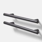 Essentials Annatto T Bar Handles Matt Black 220mm 2 Pieces