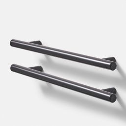 Essentials Annatto T Bar Handles Matt Black 220mm 2 Pieces