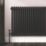 Flomasta 600mm x 785mm 3376BTU Black Horizontal 3 Column Radiator