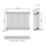 Flomasta 600mm x 785mm 3376BTU Black Horizontal 3 Column Radiator