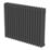 Flomasta 600mm x 785mm 3376BTU Black Horizontal 3 Column Radiator