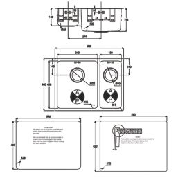 Abode Matrix R25 1.5 Bowl LH Brushed Stainless Steel Sink 580mm x 440mm