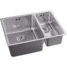Abode Matrix R25 1.5 Bowl LH Brushed Stainless Steel Sink 580mm x 440mm