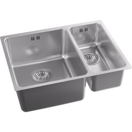 Abode Matrix R25 1.5 Bowl LH Brushed Stainless Steel Sink 580mm x 440mm