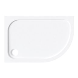 Essentials Rome Offset Quadrant Shower Tray Right-Handed Gloss 1200mm x 800mm x 45mm
