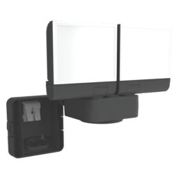Brackenheath iSpot Swivel Outdoor LED Twin Floodlight Black 16W 2100lm