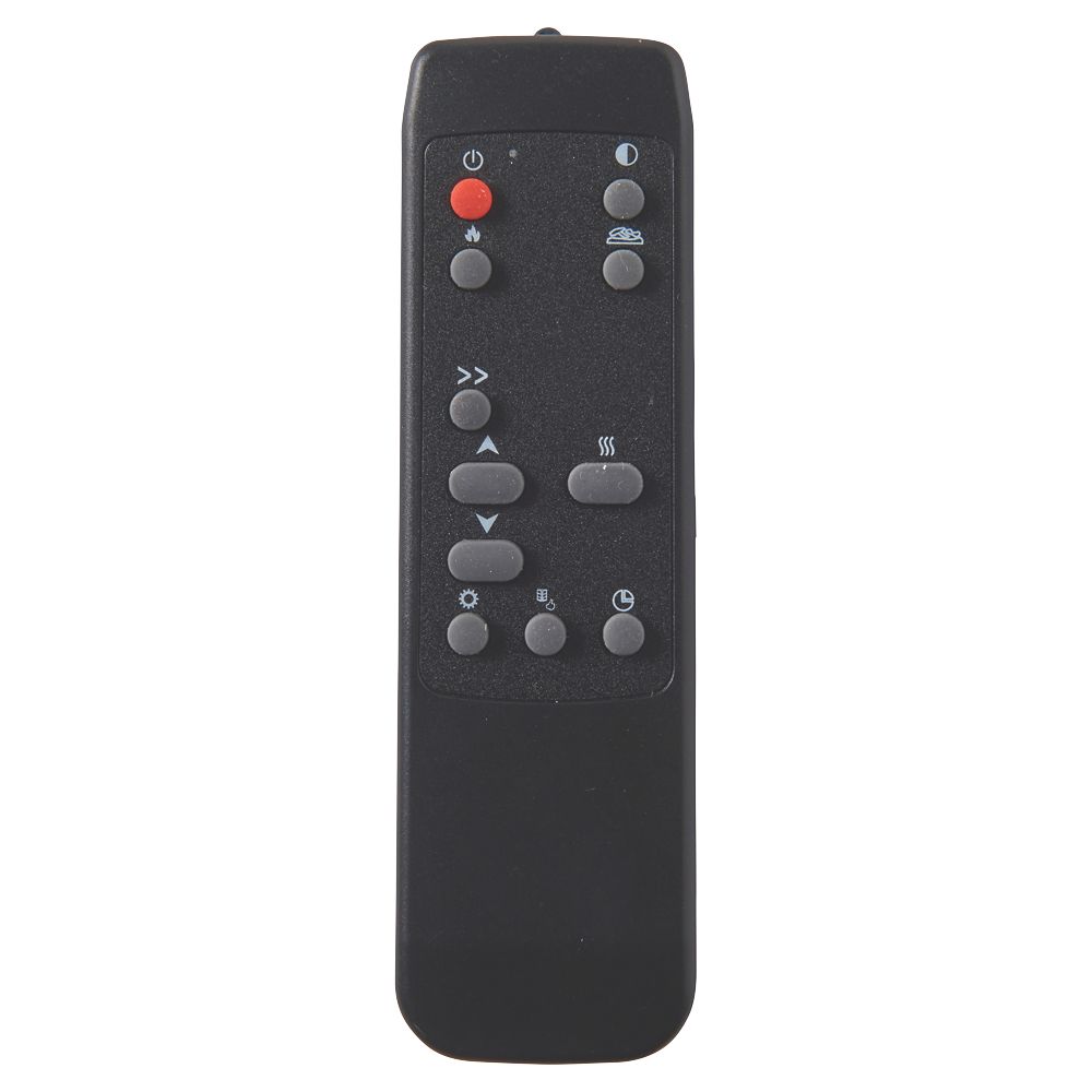 Lingga Black Remote Control Wall-Hung Electric Fire 655mm x 135mm x 460mm -  Screwfix