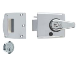 ERA 193-37-1  Double Locking Night Latch  Polished Chrome 60mm Backset