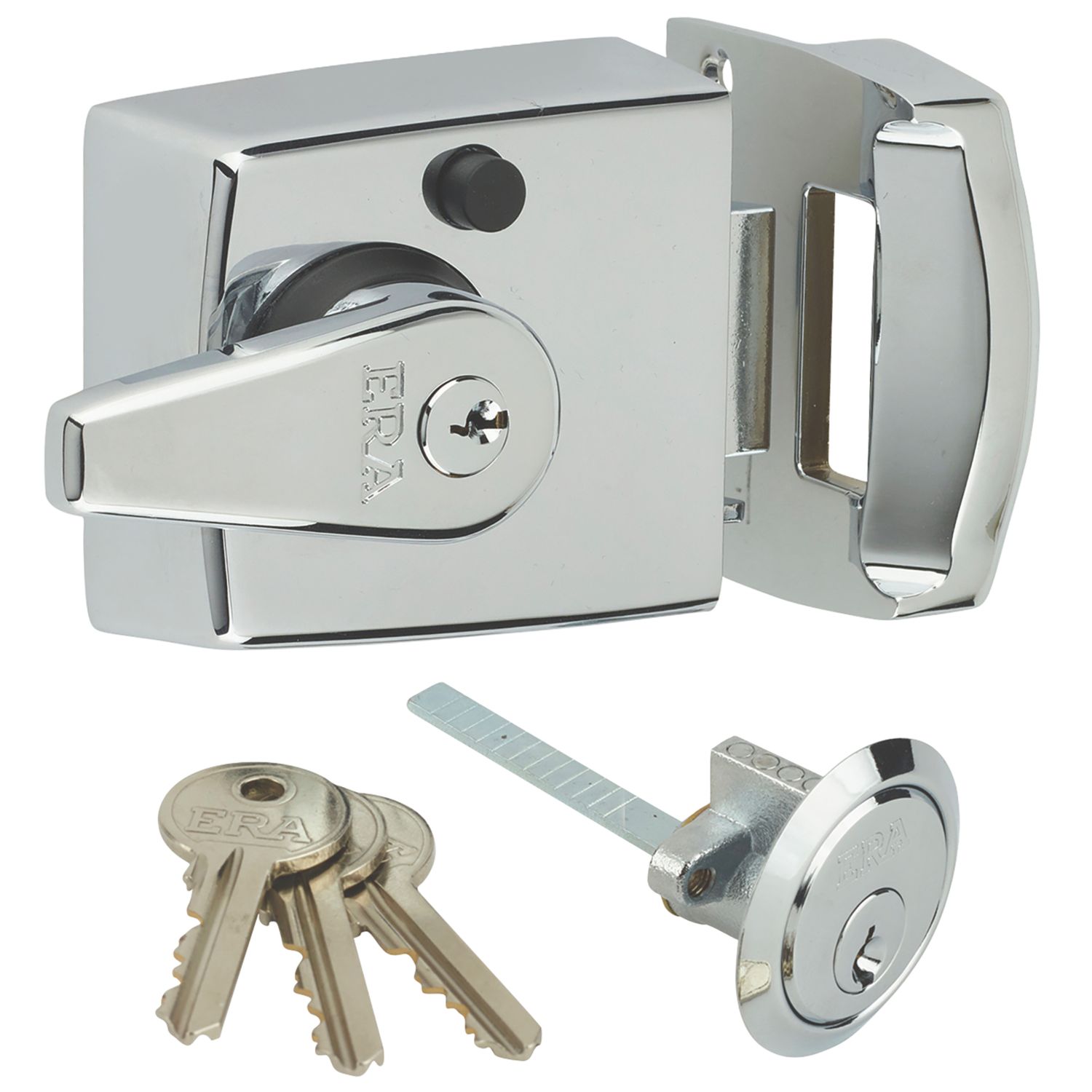 ERA 193-37-1 Double Locking Night Latch Polished Chrome 60mm Backset (443GG)