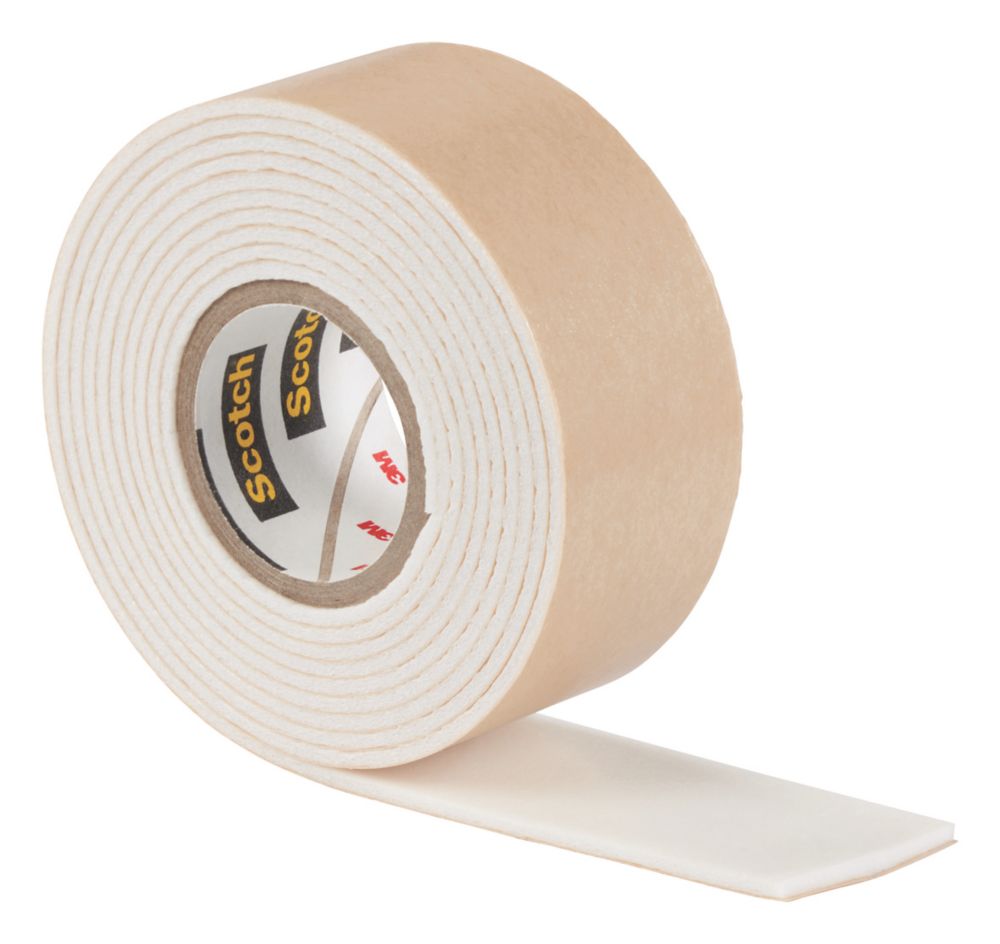 Velcro Brand White Stick-On Tape 2.5m x 20mm - Screwfix
