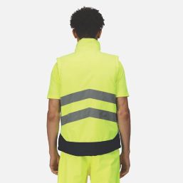 Regatta Pro Hi-Vis Bodywarmer Yellow / Navy 2X Large 55" Chest