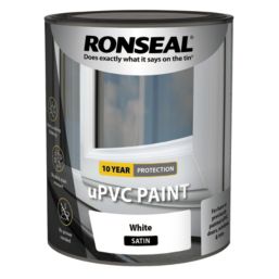 Ronseal  750ml White Satin Self Priming uPVC Paint