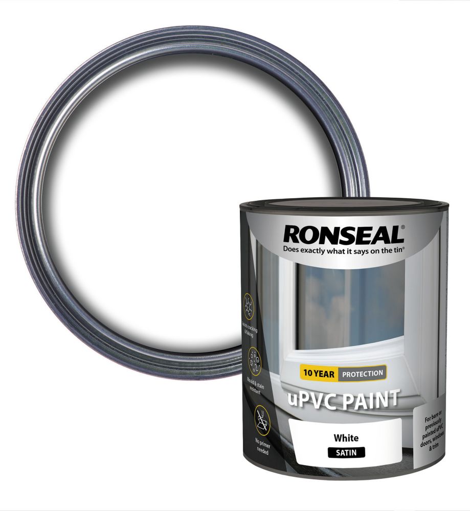 Ronseal uPVC Paint White Satin 750ml
