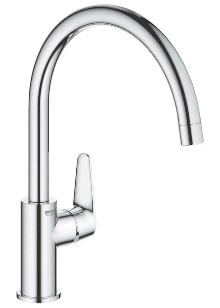 Grohe Bau Curve Kitchen Mono Mixer Tap Chrome