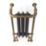 Terma 900mm x 490mm 1217BTU Black / Brass Cast Iron Traditional Towel Radiator