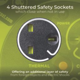 Masterplug PRO-XT 13A 4-Gang 50m  Large Cable Reel 240V