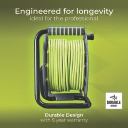 Masterplug PRO-XT 13A 4-Gang 50m  Large Cable Reel 240V