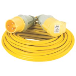 Defender Yellow 110V 20A Extension Lead 25m x 2.5mm²