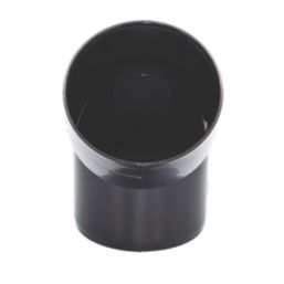 FloPlast  Push-Fit 135° Single Socket Bottom Offset Bend Black 110mm