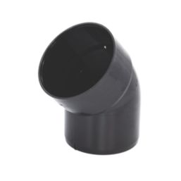 FloPlast  Push-Fit 135° Single Socket Bottom Offset Bend Black 110mm