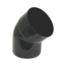 FloPlast  Push-Fit 135° Single Socket Bottom Offset Bend Black 110mm