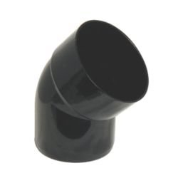 FloPlast  Push-Fit 135° Single Socket Bottom Offset Bend Black 110mm