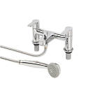 Swirl Elevate Deck-Mounted  Dual Lever Bath/Shower Mixer Tap Chrome