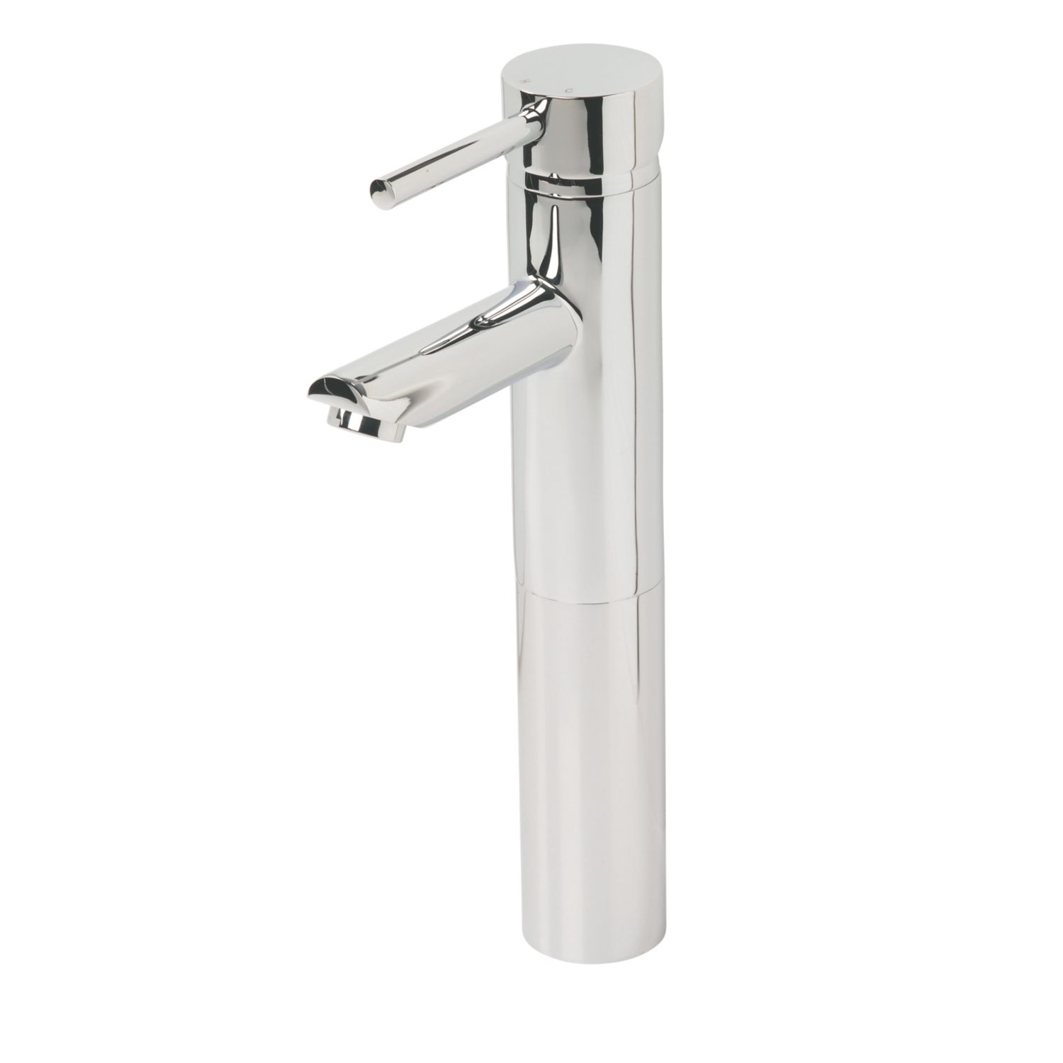 Swirl Essential Bathroom Basin Tall Mono Mixer Tap with Clicker Waste Chrome (44454)
