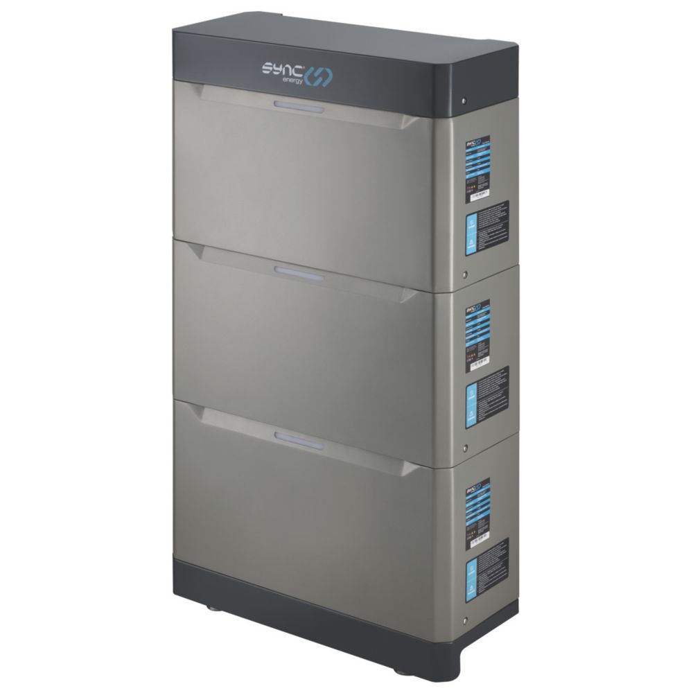 Sync Energy 15.4KWAh 51.2V Li-Ion Floor Mounted 3 Additional Batteries ...