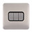 Schneider Electric Lisse Deco 10AX 3-Gang 2-Way Light Switch  Brushed Stainless Steel with Black Inserts