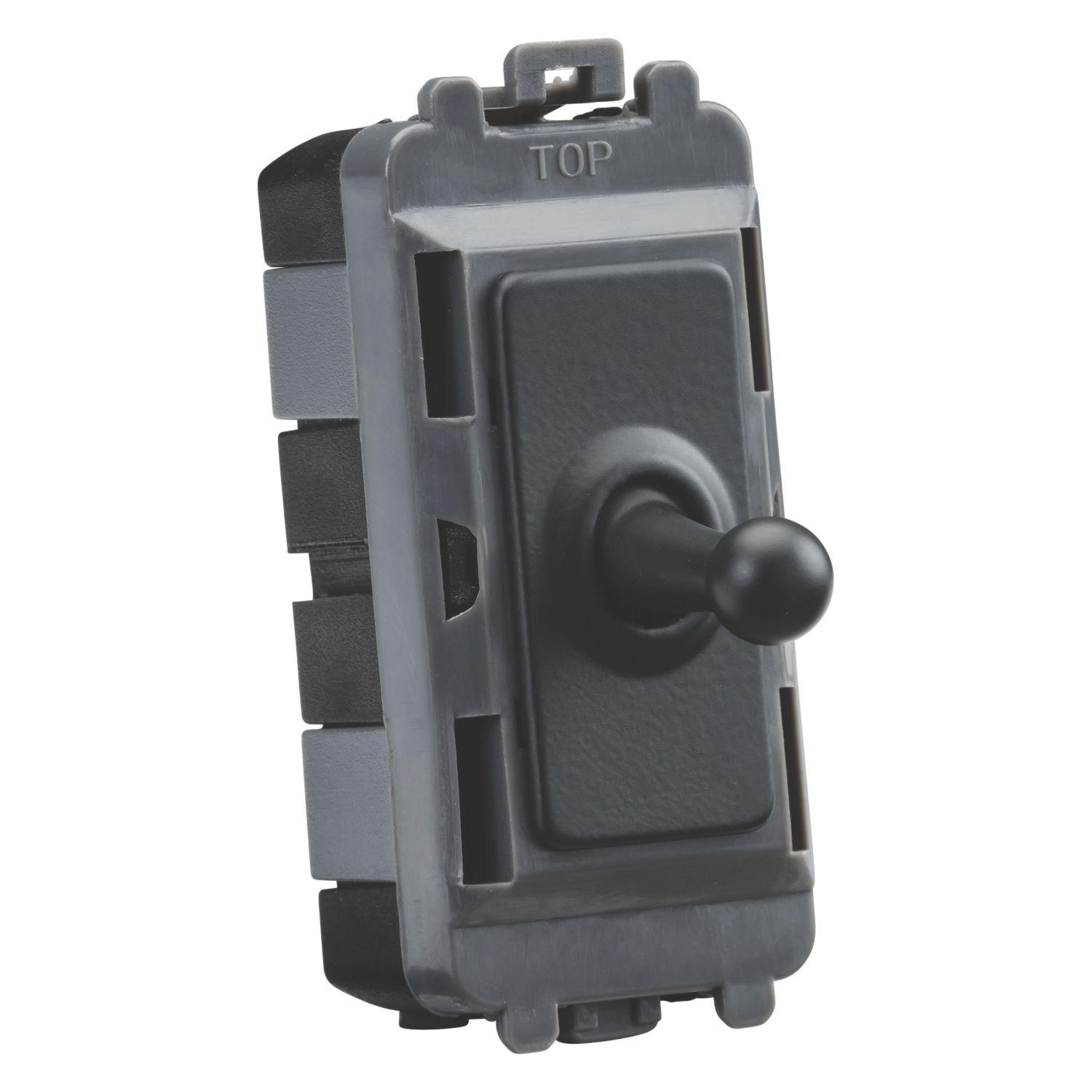 Knightsbridge 20AX Grid Intermediate Toggle Switch Anthracite (444CR)