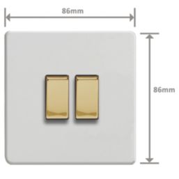 Varilight  10A 2-Gang 2-Way Light Switch  Paintable