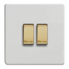 Varilight  10A 2-Gang 2-Way Light Switch  Paintable